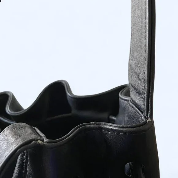 Vintage Coach Lexington Drawstring No. 4180 Black Leather Made in Italy - Picture 8 of 10